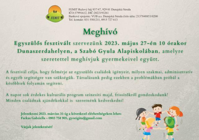 2023 Egyszülős fesztivál